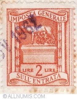 Image #2 of 2 Lire 1959 - Revenue stamp for the turnover tax