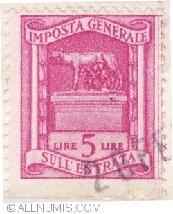 5 Lire 1959 - General Income Tax