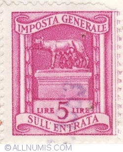 5 Lire 1959 - General Income Tax