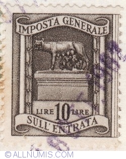 Image #2 of 10 Lire 1959 - Revenue stamp for the turnover tax