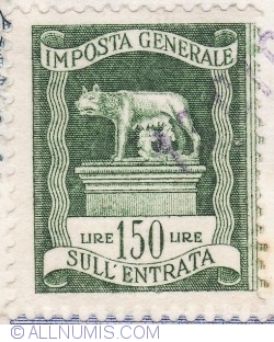 Image #1 of 150 Lire 1959 - Revenue stamp for the turnover tax