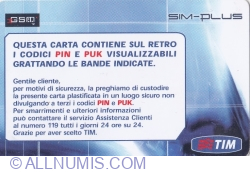 TIM - SIM-PLUS (cartelă cu număr)