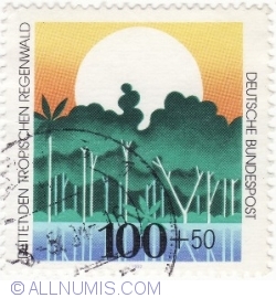 Image #2 of 100+50 Pfennig 1992 - Salvati padurea tropicala