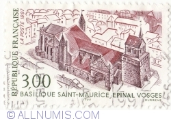 Image #1 of 3 Francs 1997 - Bazilica Sf. Maurice: Epinal - Vosges