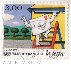 Image #1 of 3.00 Francs 1997 - Călătoria unei scrisori. 2