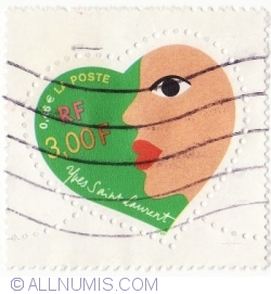 Image #1 of 3 Francs 0.46 Euro 2000 - Yves Saint Laurent II