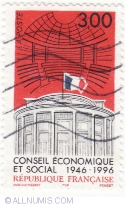 Image #2 of 3 Francs 1996 - Conseil Economique et Social