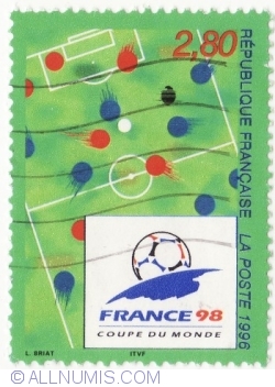 Image #1 of 2.80 Francs 1996 - Cupa mondiala