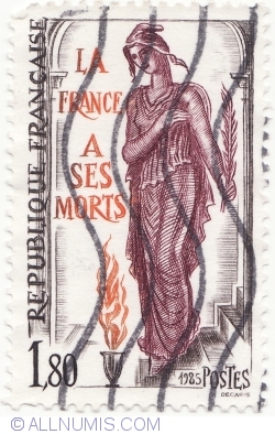 Image #1 of 1.80 Francs 1985 - A ses morts