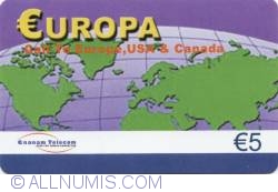 5 euro - EUROPA Call To Europa, USA.& Canada