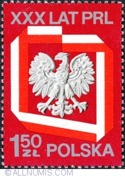 Image #1 of 1,50 Złoty 1974 - Polish Eagle (red)