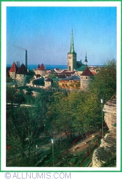Tallinn - Orașul de Jos văzut din Orașul de Sus (1980)