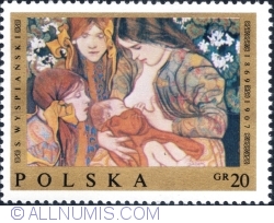 Image #1 of 20 Groszy 1969 - Motherhood, by Stanisław Wyspiański