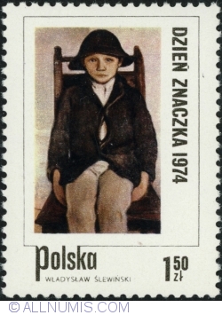 Image #1 of 1,50 Złoty 1974 - "The orphan from Poronin", by Władysław Ślewiński