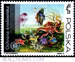 Image #1 of 4,90 Złote 1973 - Underwater fauna and flora