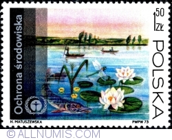 Image #1 of 1,50 Złoty 1973 - Pond with fish and water lilies