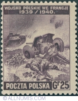 25 Groszy 1943 - Polish army in France 1939/1940