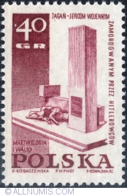 40 Groszy - Monument in Żagań  1967