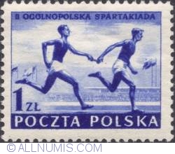 1 złoty 1954 - Relay racers.