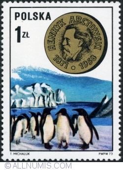 Image #1 of 1 Złoty 1973 - Henryk Arctowski, and penguins