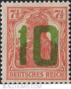 10 Fenigow on 7½ Phennig 1919 - Germania
