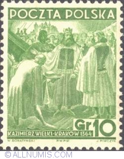 10 Groszy 1938 - King Casimir III.