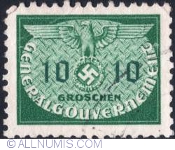 10 groszy1940 - Reich emblem and GG
