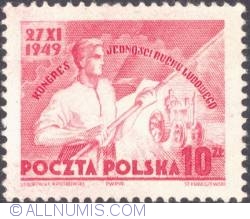 Image #1 of 10 złotych 1949 - Symbolical of United Poland