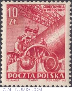 Image #1 of 10 złotych 1952 -  	Concrete Works, Wierzbica