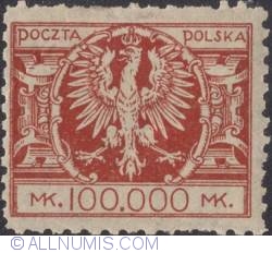 100 000 Marek 1924 - Eagle on a large baroque shield