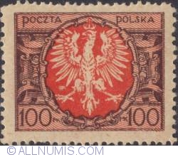 100 Marek 1922 - Eagle on a large baroque shield