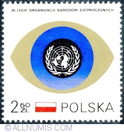Image #1 of 2,50 Złoty 1970 - Sigla Națiunilor Unite