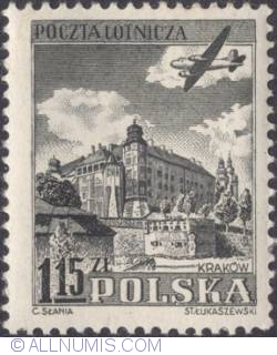Image #1 of 1,15 złotego 1954 - Wawel castle, Cracow.