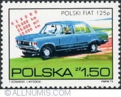 Image #1 of 1,50 Złoty 1973 - Polski Fiat 125p