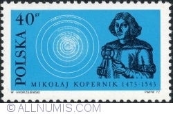 40 Groszy 1972 - Copernicus, by Jacob van Meurs, 1654, Heliocentric System