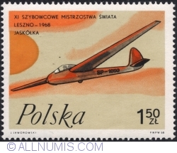 Image #1 of 1,50 Złoty 1968 - JASKOŁKA Glider