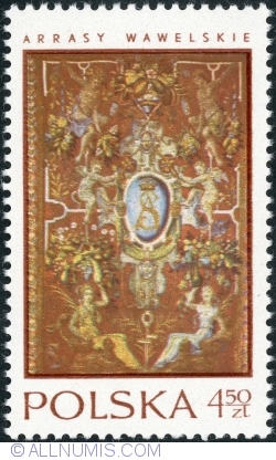 4,50 Złote 1970 - Panel with monogram of King Sigismund Augustus