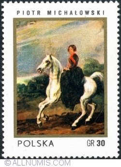 Image #1 of 30 Groszy 1972 - “Horsewoman” by Piotr Michałowski