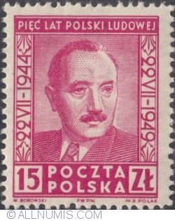 Image #1 of 15 złotych 1949 - Bolesław Bierut