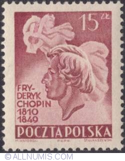 Image #1 of 15 złotych 1949 -  Frederic Chopin