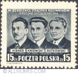 Image #1 of 15 złotych 1950 -  Hibner, Kniewski and Rutkowski