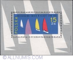 Image #1 of 15 złotych 1965 - Stylised dinghies (Miniature Sheet)