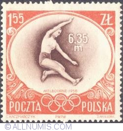 Image #1 of 1,55  złotego 1- Melbourne (Elżbieta Krzezińska-Duńska won a gold medal)