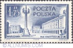 1,75  złotego 1953 - Constitution Square.