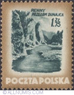 1,75  złotego 1953 - Dunajec Canyon Pieniny Mountains