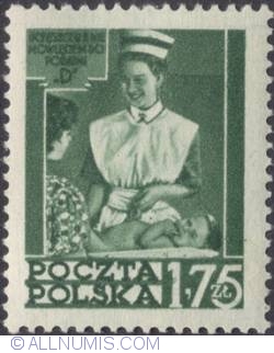 1,75  zlotego 1953 - Nurse instructing mother.