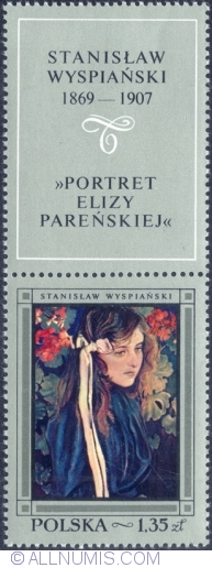 Image #1 of 1,35 Złoty 1968 - Portrait of Eliza Parenska by Stanisław Wyspiański