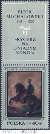 40 Groszy 1968 - „Knight on a brown horse” by Piotr Michałowski