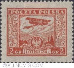 Image #1 of 2 Grosze 1925 - Airplane over Warsaw