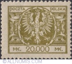 20 000 Marek 1924 - Eagle on a large baroque shield
